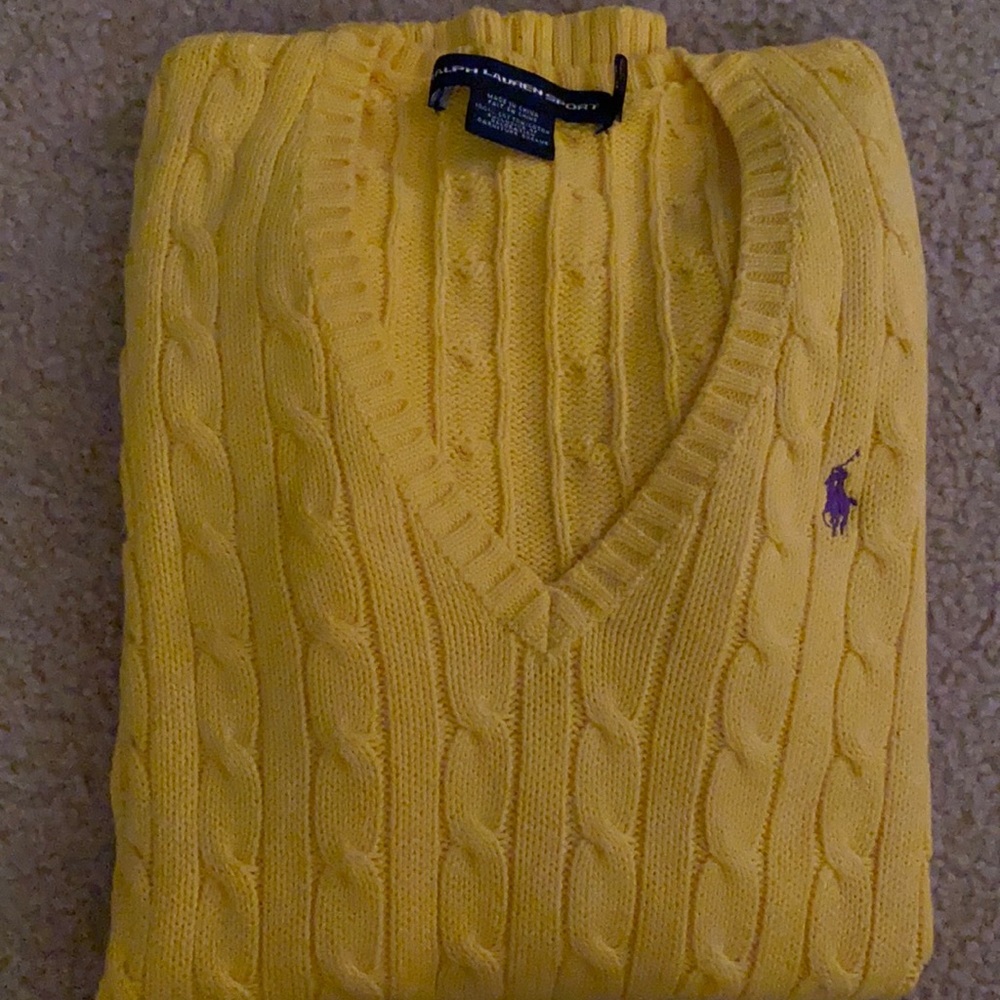 NWOT Yellow Polo Sweater